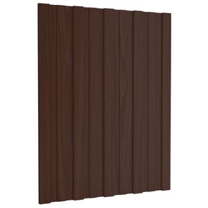 vidaXL Tetőpanel 12 pcs Barna 60 x 45 cm Horganyzott ac&eacute;l