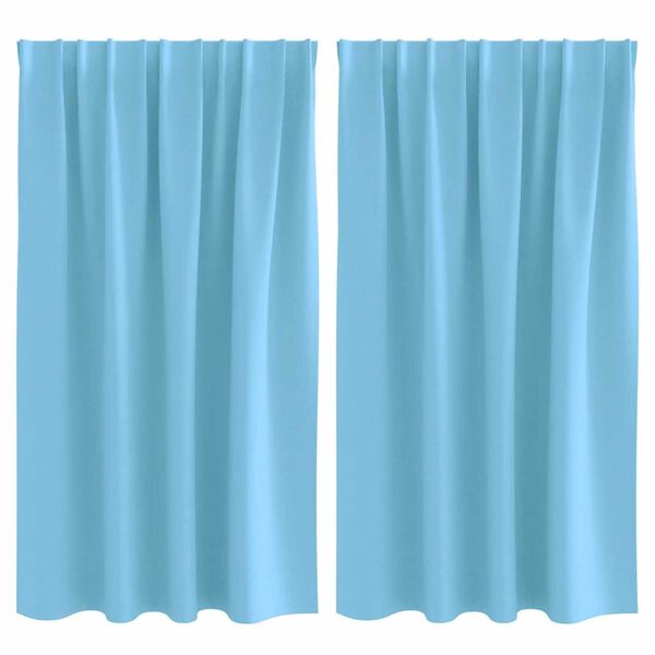vidaXL Fekete F&uuml;gg&ouml;ny Gyűrűkkel 2 pcs Vil&aacute;gosk&eacute;k 140 x 140 cm