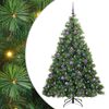 vidaXL Mű kar&aacute;csonyfa 300 LED-del &aacute;llv&aacute;nnyal Z&ouml;ld 180 cm PE &eacute;s PVC