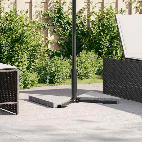 vidaXL 2 db szürke gránit háromszög alakú esernyő súlytárcsa 14 kg