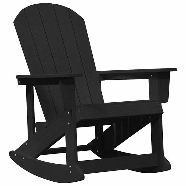 vidaXL Adirondack hintás székek 2 pcs Fekete HDPE