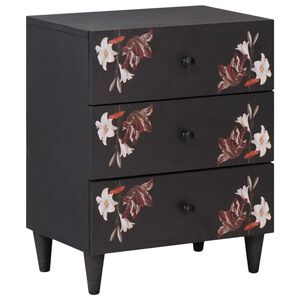 vidaXL &Eacute;jjeli asztal fi&oacute;kkal Soksz&iacute;nű 50 x 33 x 60 cm T&ouml;m&ouml;r Mang&oacute;f&aacute;t