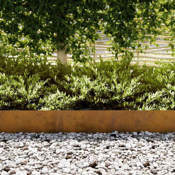 vidaXL Fűszeg&eacute;lyez&eacute;s 50 pcs Barna 100 x 0.05 x 20 cm Időj&aacute;r&aacute;s&aacute;ll&oacute; ac&eacute;l