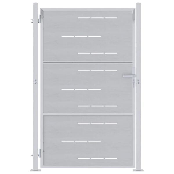 vidaXL Kerti kapu z&aacute;rral Ez&uuml;st 100 x 125 cm Rozsdamentes ac&eacute;l