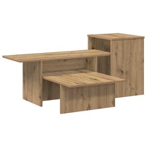 vidaXL Konzolasztal Artisan t&ouml;lgy 91,5 x 35 x 38,5 cm Faanyag