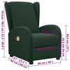 vidaXL sötétzöld szövet elektromos masszázsfotel