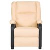vidaXL krémszínű műbőr és szövet elektromos masszázsfotel