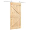 vidaXL Cs&uacute;sz&oacute; ajt&oacute; Term&eacute;szetes &eacute;s Feh&eacute;r 95 x 210 cm Szil&aacute;rd Fenyőfa