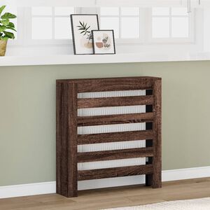 vidaXL barna t&ouml;lgysz&iacute;nű szerelt fa radi&aacute;torburkolat 78 x 20 x 82 cm
