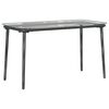 vidaXL Kerti Asztal Fekete 80 x 40 x 45 cm polirattan