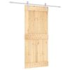 vidaXL Cs&uacute;sz&oacute; ajt&oacute; Term&eacute;szetes &eacute;s Feh&eacute;r 90 x 210 cm Szil&aacute;rd Fenyőfa