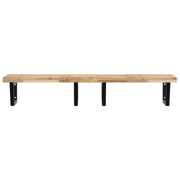 vidaXL ac&eacute;l &eacute;s t&ouml;m&ouml;r ak&aacute;cfa falra szerelhető mosd&oacute;polc