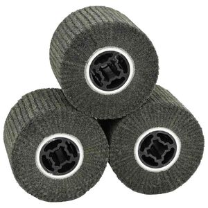 vidaXL Csiszol&oacute; hengerek 3 db Fekete 12 x 12 x 10 cm Syntetikus rost