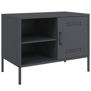 vidaXL antracitsz&uuml;rke ac&eacute;l TV-szekr&eacute;ny 68 x 39 x 50,5 cm
