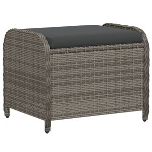 vidaXL sz&uuml;rke polyrattan kerti sz&eacute;k p&aacute;rn&aacute;val 58 x 46 x 46 cm