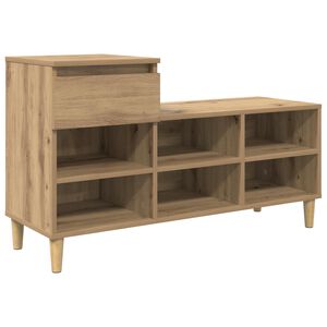 vidaXL Cipőszekr&eacute;ny 102 x 36 x 60 cm Szerelt Fa K&eacute;zműves T&ouml;lgy