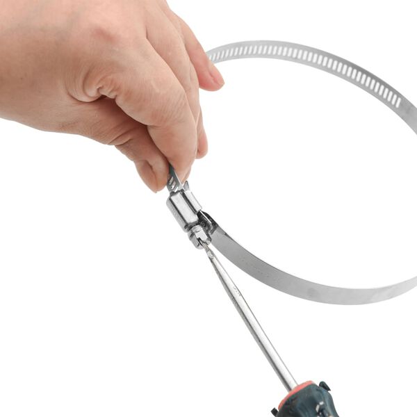 vidaXL 6 db 304-es rozsdamentes acél tömlőbilincs 91-165 mm