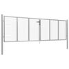 vidaXL ez&uuml;st sz&iacute;nű horganyzott ac&eacute;l kerti kapu 400 x 100 cm