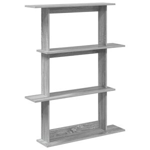 vidaXL Fali Polc Egys&eacute;g Sz&uuml;rke 100 x 20 x 126 cm Szerelt Fa