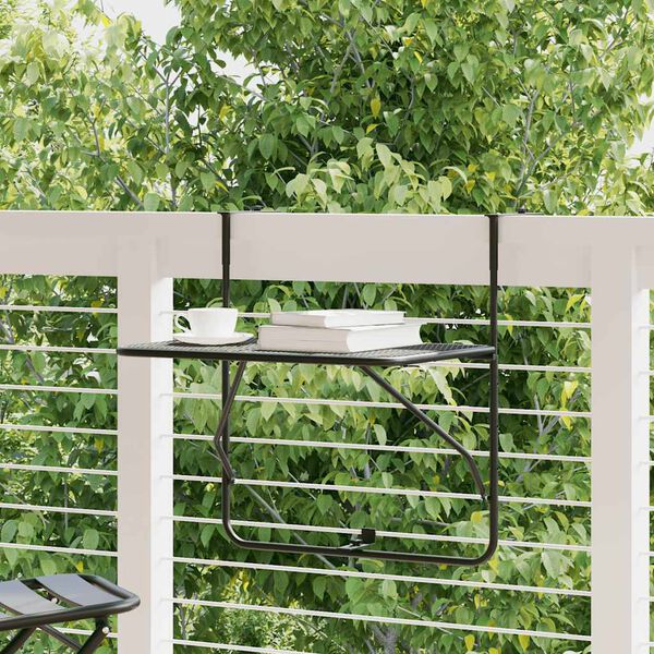 vidaXL fekete ac&eacute;l erk&eacute;lyasztal 60 x 40 cm