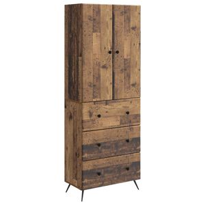 vidaXL Szekr&eacute;ny szett 2 db 66 x 34,5 x 90 cm Szerelt Fa Antik Fa