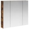 vidaXL F&uuml;rdőszobai t&uuml;k&ouml;rszekr&eacute;ny F&uuml;st&ouml;lt t&ouml;lgy 80 x 14.5 x 70 cm