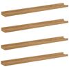 vidaXL Falpolc polcokkal t&aacute;rol&oacute;val 4 pcs Barna 80 x 9 x 3 cm Faanyag