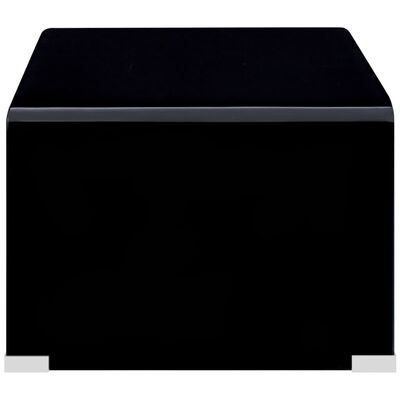 vidaXL fekete edzett üveg dohányzóasztal 98 x 45 x 31 cm