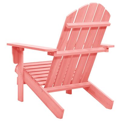 vidaXL rózsaszín tömör fenyőfa kerti Adirondack szék