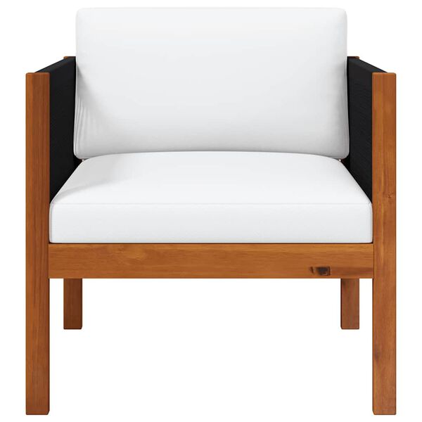 vidaXL tömör akácfa kerti szék párnával