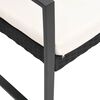 vidaXL 5 részes fekete polyrattan kerti étkezőgarnitúra párnákkal