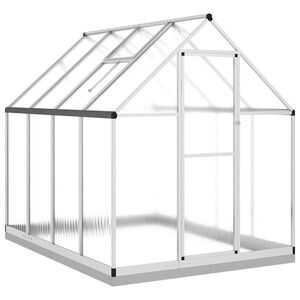vidaXL ez&uuml;stsz&iacute;nű alum&iacute;nium melegh&aacute;z alapv&aacute;zzal 224x169x202 cm