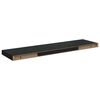vidaXL magasf&eacute;nyű fekete MDF lebegő fali polc 90 x 23,5 x 3,8 cm