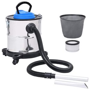 vidaXL rozsdamentes ac&eacute;l HEPA-szűrős hamuporsz&iacute;v&oacute; 1200 W 20 L