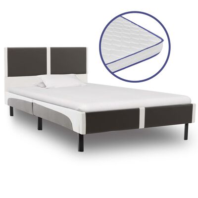 vidaXL műbőr ágy memóriahabos matraccal 90 x 200 cm