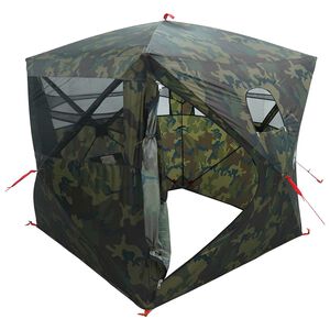 vidaXL Vad&aacute;sz S&aacute;tra Terepsz&iacute;nű 143 x 143 x 165 cm Poli&eacute;szter &eacute;s ac&eacute;l