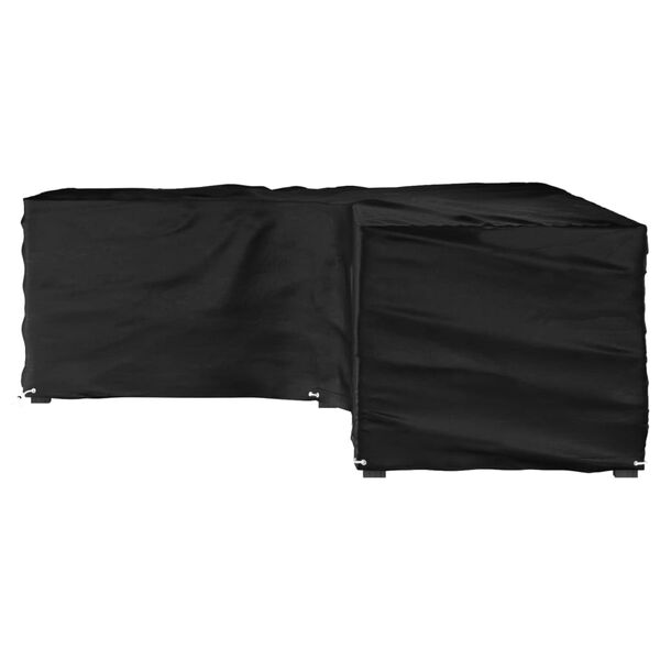 vidaXL L-alakú kerti bútorhuzat 16 fűzőlyukkal 210 x 260 x 80 cm