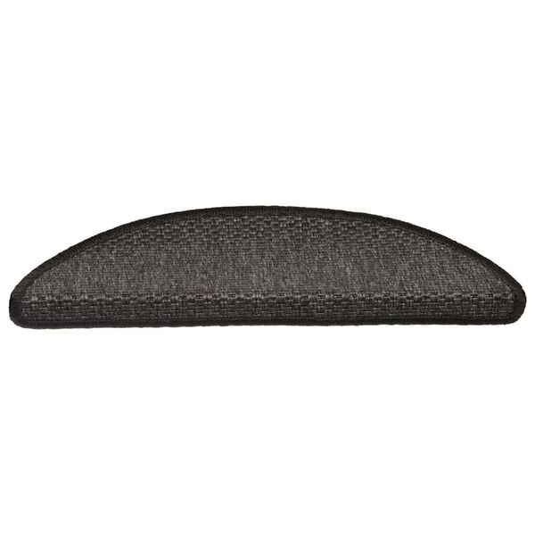 vidaXL 30 db l&eacute;pcsőszőnyegek &ouml;ntapad&oacute;s sziz&aacute;l kin&eacute;zetű 56x17x3 cm