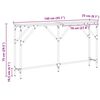 vidaXL Konzolasztal &Ouml;reg fa 140 x 23 x 75 cm Műgyant&aacute;s fa &eacute;s f&eacute;m