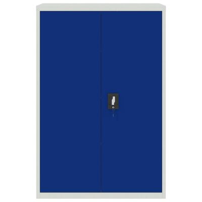 vidaXL szürke és kék fém irodai szekrény 90 x 40 x 140 cm