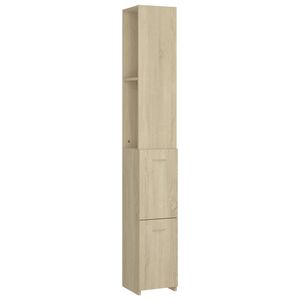 vidaXL sonoma t&ouml;lgy sz&iacute;nű szerelt fa f&uuml;rdőszobaszekr&eacute;ny 25x26,5x170 cm
