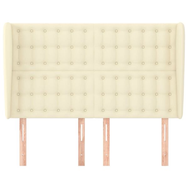 vidaXL kr&eacute;msz&iacute;nű műbőr fejt&aacute;mla sz&aacute;rnyakkal 147x23x118/128 cm