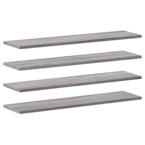 vidaXL 4 db sz&uuml;rke sonoma sz&iacute;nű szerelt fa fali polc 80 x 20 x 1,5 cm