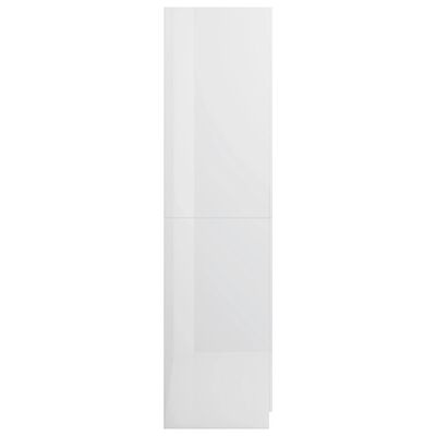 vidaXL magasfényű fehér forgácslap ruhásszekrény 80 x 52 x 180 cm