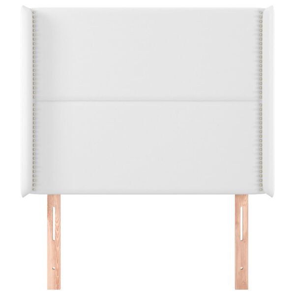 vidaXL feh&eacute;r műbőr fejt&aacute;mla sz&aacute;rnyakkal 93x16x118/128 cm