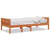 vidaXL viaszbarna t&ouml;m&ouml;r fenyőfa gyerek&aacute;gy matrac n&eacute;lk&uuml;l 90 x 190 cm