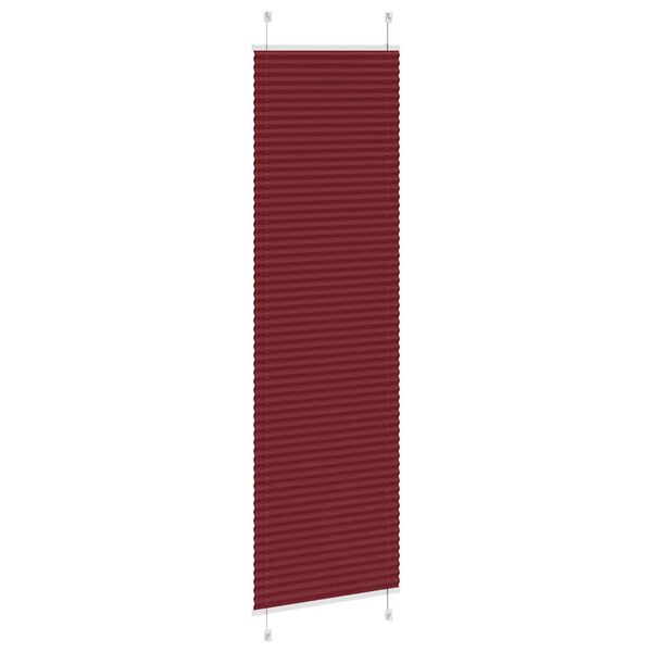vidaXL plisz&iacute;rozott redőny Bordeaux piros 60x200 cm Sz&ouml;vetsz&eacute;less&eacute;g