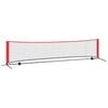 vidaXL Tenisz h&aacute;l&oacute; Fekete &eacute;s piros 396 x 92 x 87 cm Poli&eacute;szter