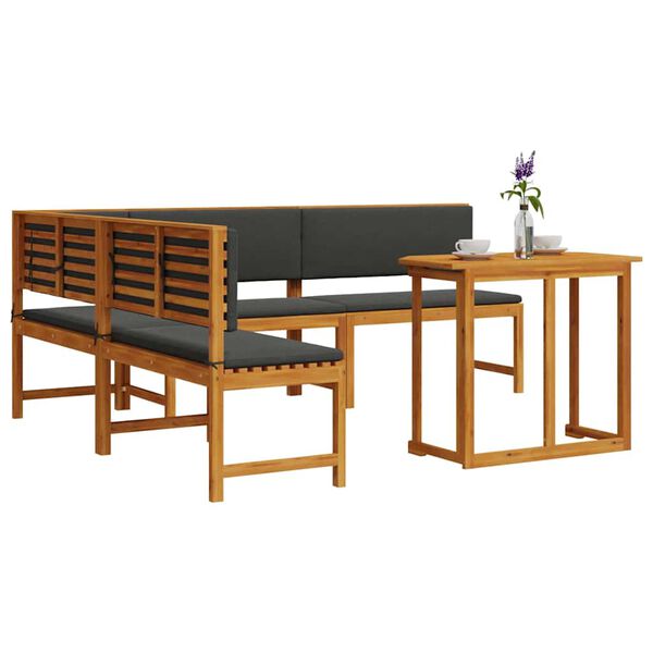 vidaXL Kert Pad Készlet 4 pcs Barna tömör akácfa