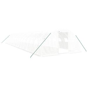 vidaXL feh&eacute;r ac&eacute;lv&aacute;zas melegh&aacute;z 64 m&sup2; 16 x 4 x 2 m